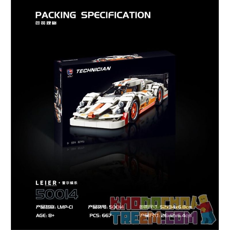 SHENZHEN RAEL ENTERTAINMENT 50014 non  NGUYÊN MẪU LE MANS bộ đồ chơi xếp lắp ráp ghép mô hình Speed Champions Racing Cars IAN LMP-CI Đua Xe Công Thức 667 khối