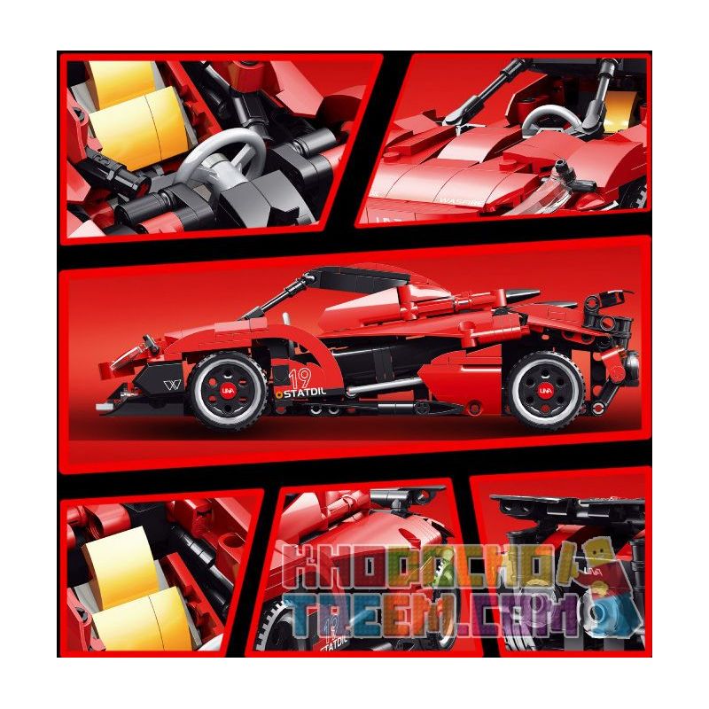SHENZHEN RAEL ENTERTAINMENT 50015 non  A-GT. bộ đồ chơi xếp lắp ráp ghép mô hình Speed Champions Racing Cars IAN UNA-GT Đua Xe Công Thức 648 khối