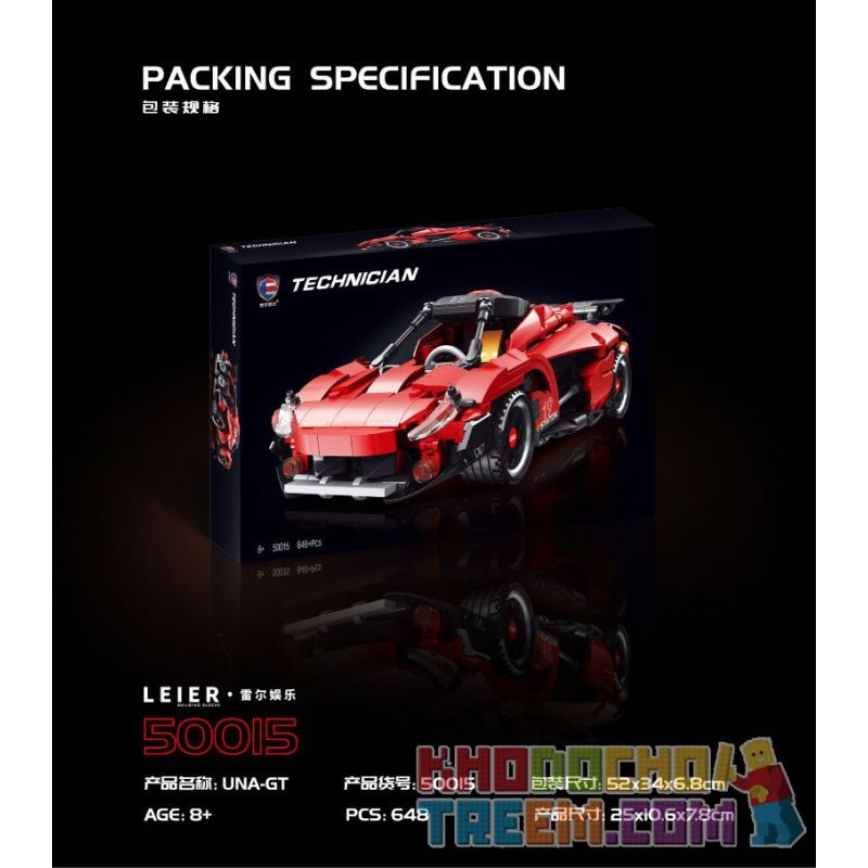 SHENZHEN RAEL ENTERTAINMENT 50015 non  A-GT. bộ đồ chơi xếp lắp ráp ghép mô hình Speed Champions Racing Cars IAN UNA-GT Đua Xe Công Thức 648 khối