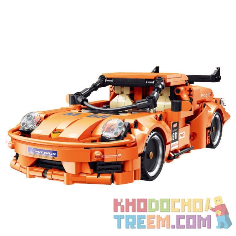 SHENZHEN RAEL ENTERTAINMENT 50016 non Lego PORSCHE 911. bộ đồ chơi xếp lắp ráp ghép mô hình Speed Champions Racing Cars TECHNICIAN PORSCHE 911 Đua Xe Công Thức 769 khối