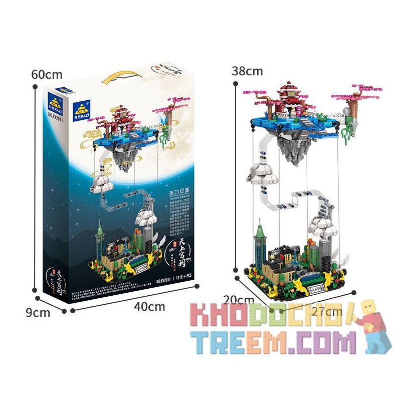 Kazi KY2011 2011 non  CUNG ĐIỆN QUANG SƠN bộ đồ chơi xếp lắp ráp ghép mô hình Fairy Swordplay Tiên Kiếm Hiệp 1116 khối