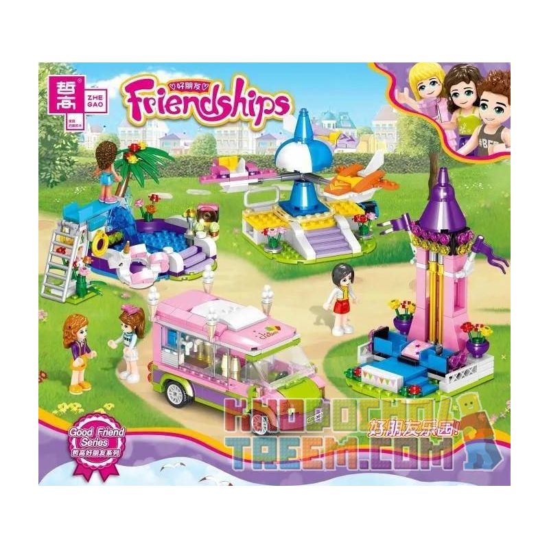 ZHEGAO QL1160 1160 non  BẠN BÈ TỐT ĐẸP THIÊN ĐƯỜNG 4 bộ đồ chơi xếp lắp ráp ghép mô hình  HIPS Các Bạn Gái 650 khối