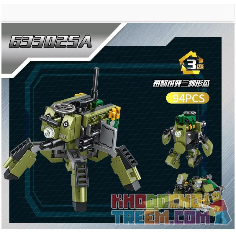 PanlosBrick 633025 Panlos Brick 633025 non  XE CHIẾN ĐẤU BỘ BINH BỌC THÉP 8 TỔ HỢP bộ đồ chơi xếp lắp ráp ghép mô hình Military Army AIFV Quân Sự Bộ Đội 745 khối