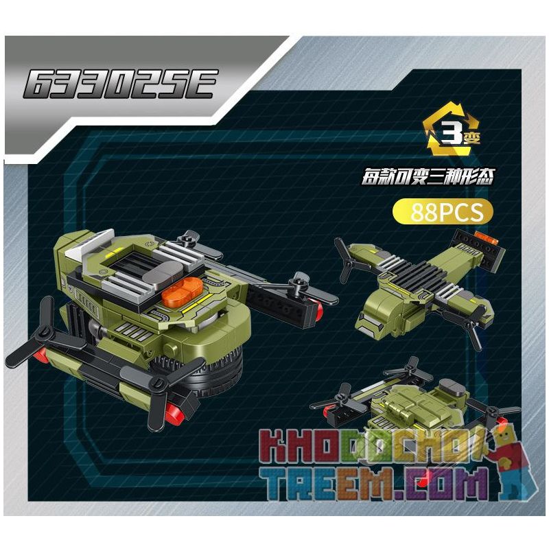 PanlosBrick 633025 Panlos Brick 633025 non  XE CHIẾN ĐẤU BỘ BINH BỌC THÉP 8 TỔ HỢP bộ đồ chơi xếp lắp ráp ghép mô hình Military Army AIFV Quân Sự Bộ Đội 745 khối