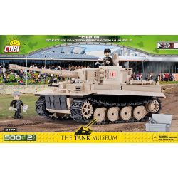 COBI 2477 non  TIGER 131. bộ đồ chơi xếp lắp ráp ghép mô hình Military Army Quân Sự Bộ Đội 500 khối
