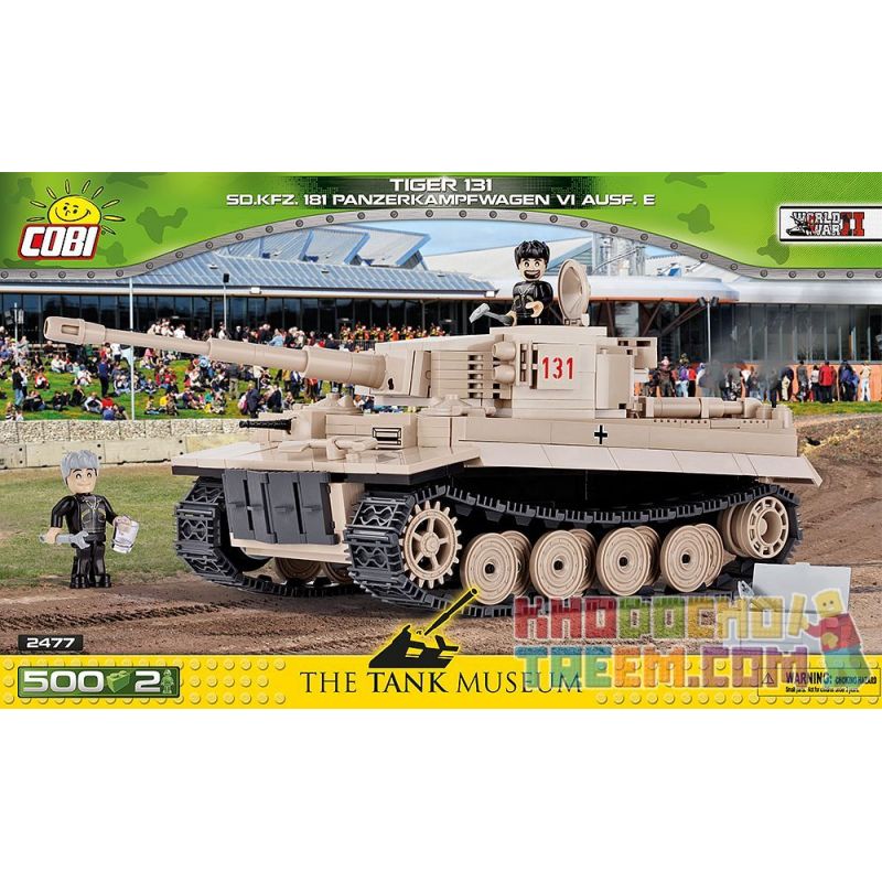 COBI 2477 non Lego TIGER 131. bộ đồ chơi xếp lắp ráp ghép mô hình Military Army Quân Sự Bộ Đội 500 khối