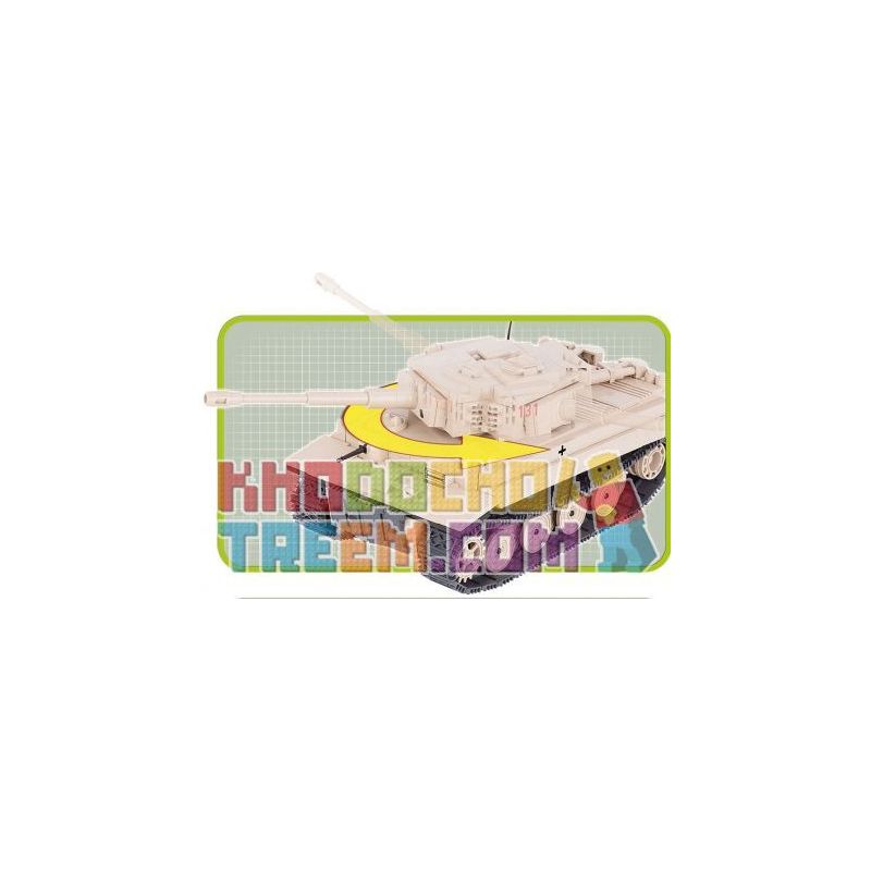 COBI 2477 non  TIGER 131. bộ đồ chơi xếp lắp ráp ghép mô hình Military Army Quân Sự Bộ Đội 500 khối