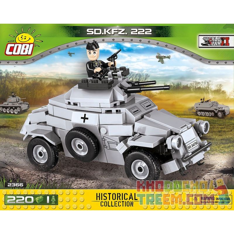 COBI 2366 Xếp hình kiểu Lego MILITARY ARMY Sd.Kfz.222 Light Armored Reconnaissance Vehicle Xe Trinh Sát Bọc Thép Hạng Nhẹ Sd.Kfz.222 200 khối COBI 2366 Xếp hình kiểu Lego MILITARY ARMY Sd.Kfz.222 Light Armored Reconnaissance Vehicle Xe Trinh Sát Bọc Thép Hạng Nhẹ Sd.Kfz.222 200 khối