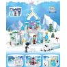 ZHEGAO QL1147 1147 non  LÂU ĐÀI TUYẾT ILAYA bộ đồ chơi xếp lắp ráp ghép mô hình Disney Princess WINDSOR CASTLE Công Chúa 325 khối