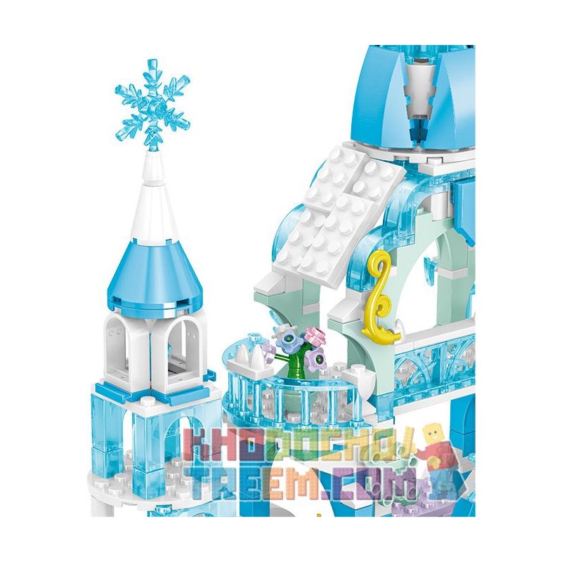 ZHEGAO QL1143 1143 non  LÂU ĐÀI PODEL bộ đồ chơi xếp lắp ráp ghép mô hình Disney Princess WINDSOR CASTLE Công Chúa 801 khối