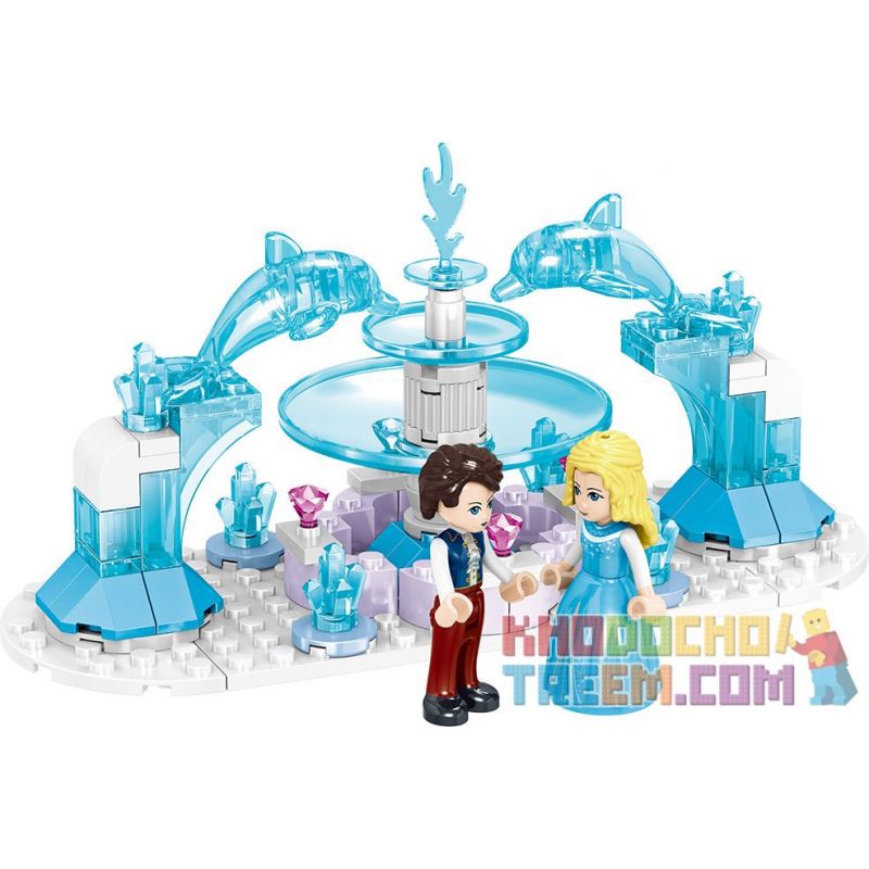 ZHEGAO QL1143 1143 non  LÂU ĐÀI PODEL bộ đồ chơi xếp lắp ráp ghép mô hình Disney Princess WINDSOR CASTLE Công Chúa 801 khối