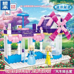 ZHEGAO QL1115 1115 non  NHÀ TRÁNG MIỆNG CỐI XAY GIÓ bộ đồ chơi xếp lắp ráp ghép mô hình Girl WINDSOR CASTLE Con Gái 237 khối