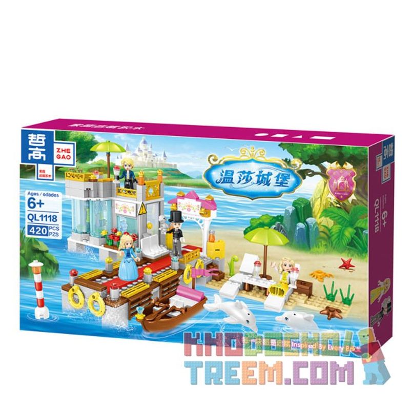 ZHEGAO QL1118 1118 non  NHÀ NGHỈ MÁT Ở ĐẢO TIÊN bộ đồ chơi xếp lắp ráp ghép mô hình Girl WINDSOR CASTLE Con Gái 420 khối ZHEGAO QL1118 1118 non  NHÀ NGHỈ MÁT Ở ĐẢO TIÊN bộ đồ chơi xếp lắp ráp ghép mô hình Girl WINDSOR CASTLE Con Gái 420 khối