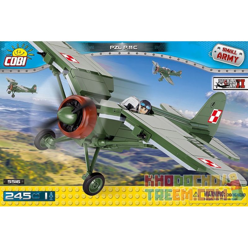 COBI 5516 Xếp hình kiểu Lego MILITARY ARMY PZL P.11c PZL P.11 Fighter Máy Bay Chiến đấu PZL P.11 245 khối COBI 5516 Xếp hình kiểu Lego MILITARY ARMY PZL P.11c PZL P.11 Fighter Máy Bay Chiến đấu PZL P.11 245 khối
