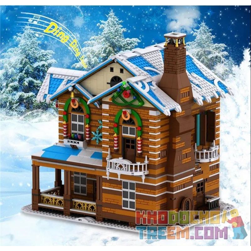 MouldKing 16011 Mould King 16011 non  NHÀ TRANH GIÁNG SINH bộ đồ chơi xếp lắp ráp ghép mô hình Seasonal MERRY CHRISTMAS CHRISTMAS HOUSE Mùa Lễ Hội 3693 khối