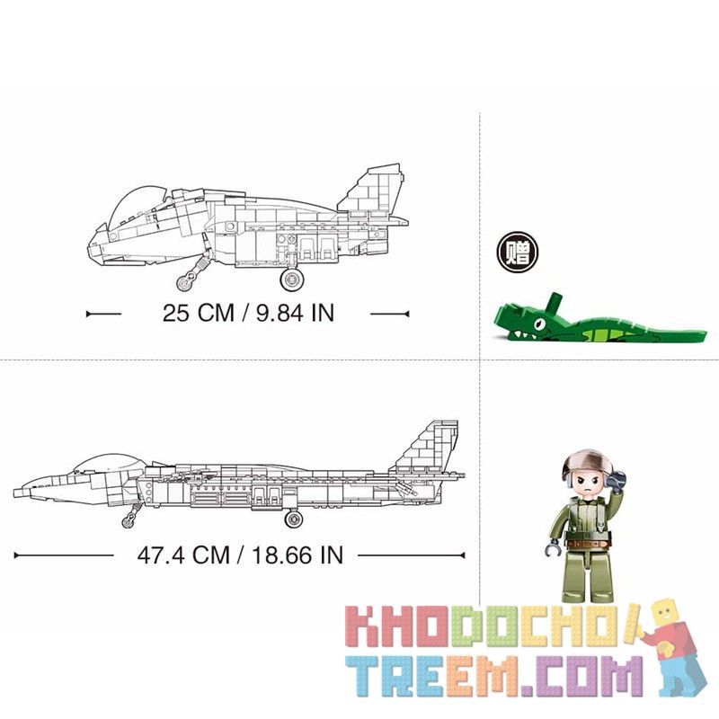 SLUBAN M38-B0931 B0931 0931 M38B0931 38-B0931 non  MÁY BAY CHIẾN ĐẤU TÀNG HÌNH J-20 bộ đồ chơi xếp lắp ráp ghép mô hình Military Army J-20 MIGHTY DRAGON Quân Sự Bộ Đội 926 khối