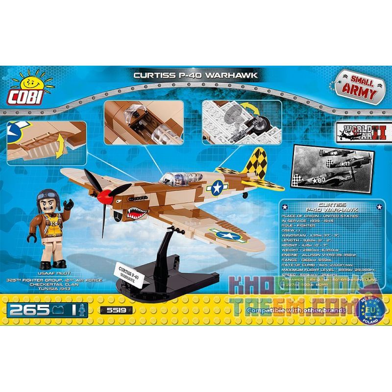 COBI 5519 non  MÁY BAY CHIẾN ĐẤU P-40 WARHAWK bộ đồ chơi xếp lắp ráp ghép mô hình Military Army CURTISS P-40 WARHAWK Quân Sự Bộ Đội 256 khối COBI 5519 non  MÁY BAY CHIẾN ĐẤU P-40 WARHAWK bộ đồ chơi xếp lắp ráp ghép mô hình Military Army CURTISS P-40 WARHAWK Quân Sự Bộ Đội 256 khối