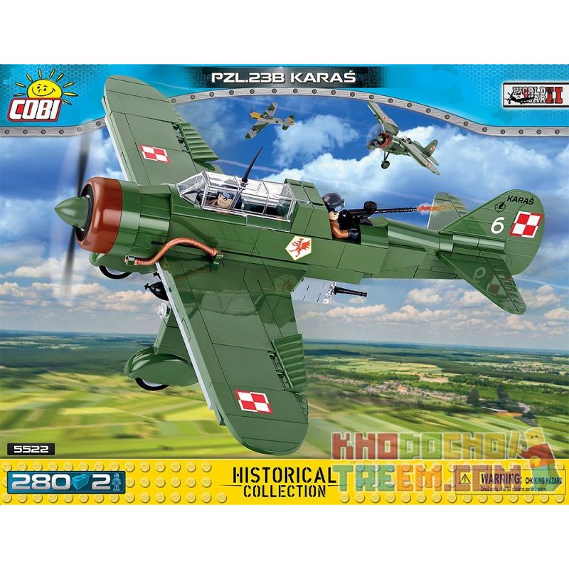 COBI 5522 Xếp hình kiểu Lego MILITARY ARMY PZL P23B Karaś PZL.23 Karaś 280 khối COBI 5522 Xếp hình kiểu Lego MILITARY ARMY PZL P23B Karaś PZL.23 Karaś 280 khối