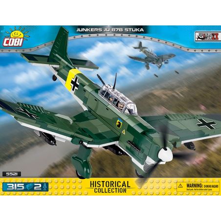 COBI 5521 non  MÁY BAY NÉM BOM BỔ NHÀO JU 87 bộ đồ chơi xếp lắp ráp ghép mô hình Military Army JUNKERS 87B STUKA Quân Sự Bộ Đội 315 khối
