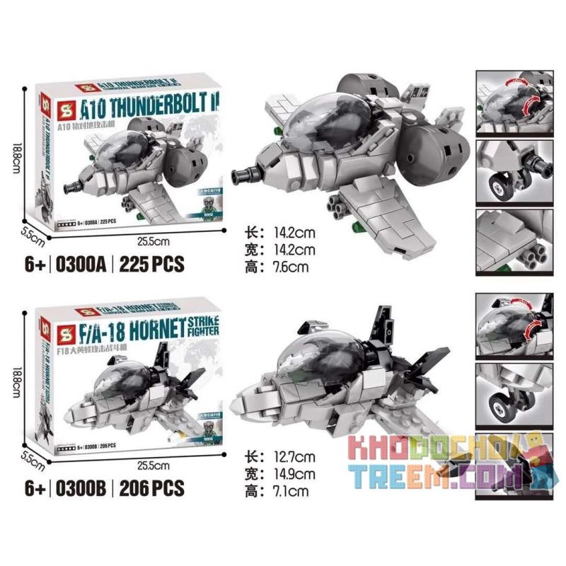 SHENG YUAN SY 0300A 0300B 0300C 0300D Xếp hình kiểu Lego MILITARY ARMY Survival Warfare Survival War Fighters 4 A10 Pig Ground Attack Aircraft, F18 Hornet Attack Fighter, SU47 Golden Eagle Fighter, EF SHENG YUAN SY 0300A 0300B 0300C 0300D Xếp hình kiểu Lego MILITARY ARMY Survival Warfare Survival War Fighters 4 A10 Pig Ground Attack Aircraft, F18 Hornet Attack Fighter, SU47 Golden Eagle Fighter, EF