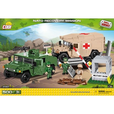 COBI 24307 non  NHIỆM VỤ GIẢI CỨU NATO bộ đồ chơi xếp lắp ráp ghép mô hình Military Army NATO RECOVERY MISSION Quân Sự Bộ Đội 500 khối