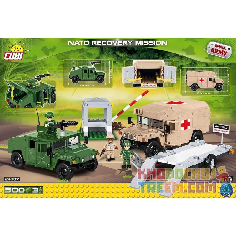 COBI 24307 non  NHIỆM VỤ GIẢI CỨU NATO bộ đồ chơi xếp lắp ráp ghép mô hình Military Army NATO RECOVERY MISSION Quân Sự Bộ Đội 500 khối