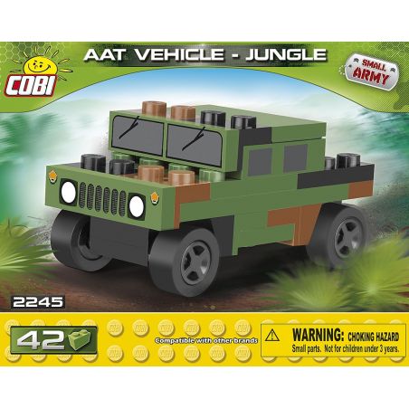 COBI 2245 non  NATO BỌC THÉP XE MỌI ĐỊA HÌNH RỪNG MINI bộ đồ chơi xếp lắp ráp ghép mô hình Military Army NATO AAT VEHICLE JUNGLE NANO Quân Sự Bộ Đội 42 khối