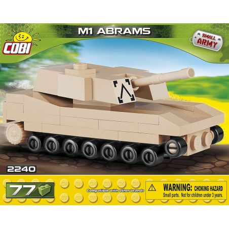 COBI 2240 non  XE TĂNG M1 ABRAMS MINI bộ đồ chơi xếp lắp ráp ghép mô hình Military Army M1 ABRAMS NANO Quân Sự Bộ Đội 77 khối