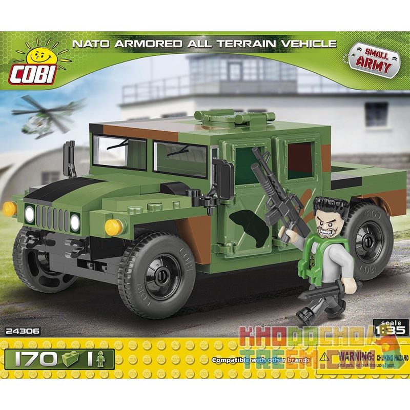 COBI 24306 non Lego XE BỌC THÉP MỌI ĐỊA HÌNH CỦA NATO bộ đồ chơi xếp lắp ráp ghép mô hình Military Army NATO ARMORED ALL TERRAIN VEHICLE Quân Sự Bộ Đội 170 khối