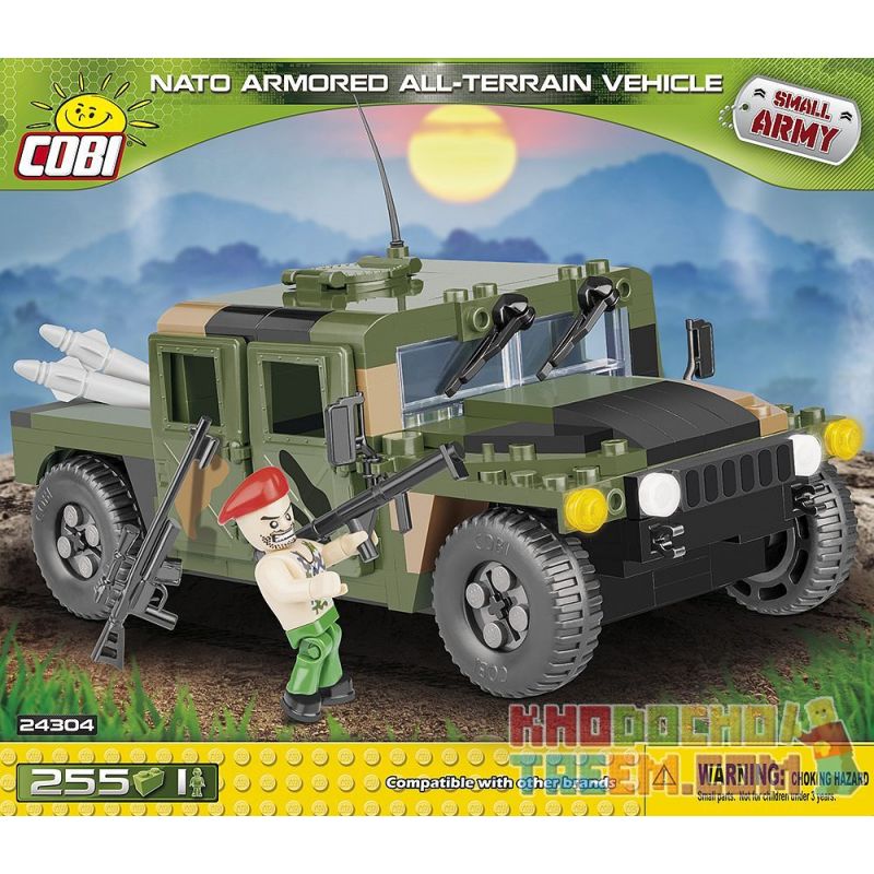 COBI 24304 non Lego XE BỌC THÉP MỌI ĐỊA HÌNH CỦA NATO bộ đồ chơi xếp lắp ráp ghép mô hình Military Army NATO ARMORED ALL-TERRAIN VEHICLE Quân Sự Bộ Đội 255 khối