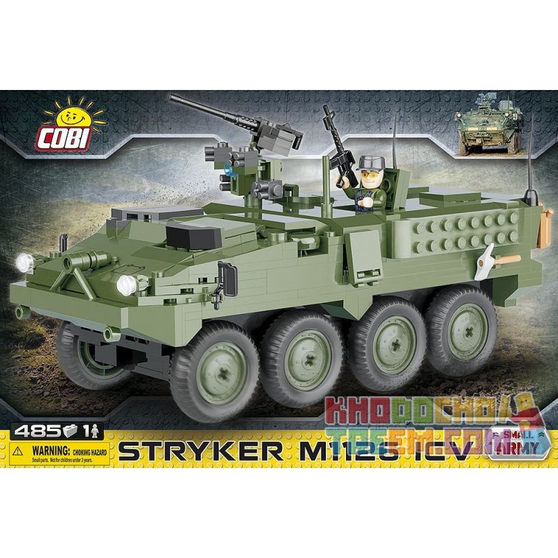 COBI 2610 non Lego TÀU SÂN BAY BỌC THÉP M1126 bộ đồ chơi xếp lắp ráp ghép mô hình Military Army STRYKER M1126 ICV Quân Sự Bộ Đội 485 khối
