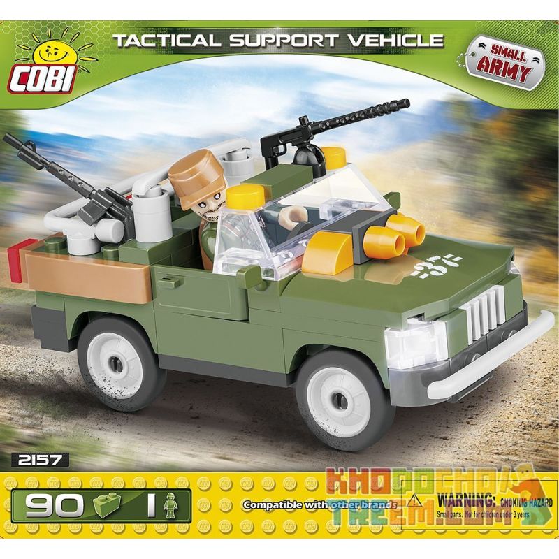COBI 2157 non  PHƯƠNG TIỆN HỖ TRỢ CHIẾN THUẬT bộ đồ chơi xếp lắp ráp ghép mô hình Military Army TACTICAL SUPPORT VEHICLE Quân Sự Bộ Đội 90 khối