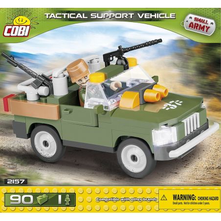 COBI 2157 non  PHƯƠNG TIỆN HỖ TRỢ CHIẾN THUẬT bộ đồ chơi xếp lắp ráp ghép mô hình Military Army TACTICAL SUPPORT VEHICLE Quân Sự Bộ Đội 90 khối