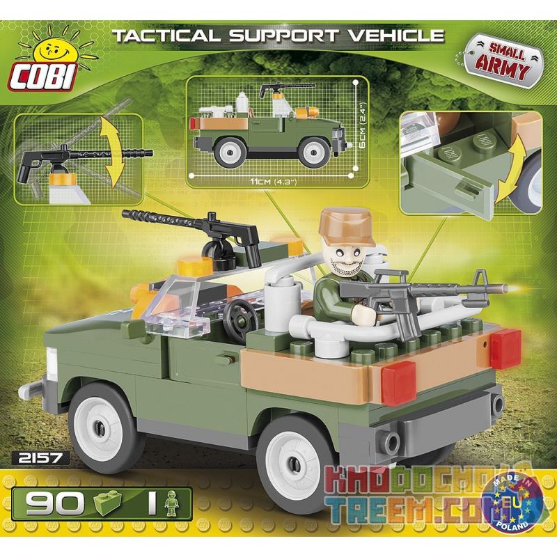 COBI 2157 non  PHƯƠNG TIỆN HỖ TRỢ CHIẾN THUẬT bộ đồ chơi xếp lắp ráp ghép mô hình Military Army TACTICAL SUPPORT VEHICLE Quân Sự Bộ Đội 90 khối COBI 2157 non  PHƯƠNG TIỆN HỖ TRỢ CHIẾN THUẬT bộ đồ chơi xếp lắp ráp ghép mô hình Military Army TACTICAL SUPPORT VEHICLE Quân Sự Bộ Đội 90 khối