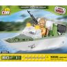 COBI 2154 non  THUYỀN TUẦN TRA CÁ MẬP bộ đồ chơi xếp lắp ráp ghép mô hình Military Army SHARK PATROL BOAT Quân Sự Bộ Đội 60 khối