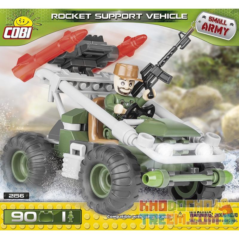 COBI 2156 non Lego XE HỖ TRỢ TÊN LỬA bộ đồ chơi xếp lắp ráp ghép mô hình Military Army ROCKET SUPPORT VEHICLE Quân Sự Bộ Đội 90 khối