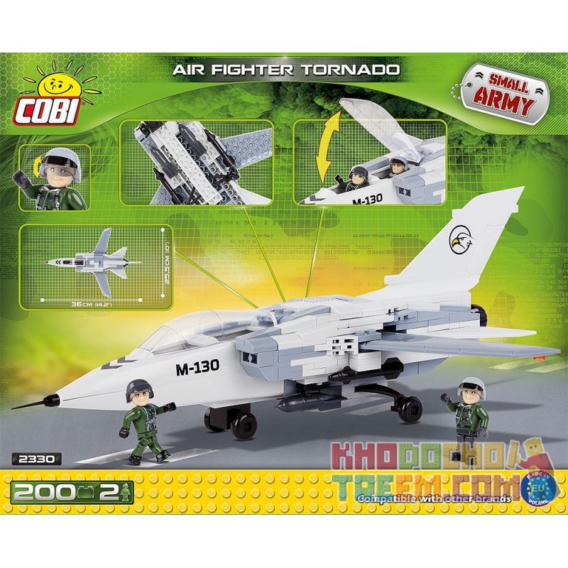 COBI 2330 non  MÁY BAY CHIẾN ĐẤU LỐC XOÁY bộ đồ chơi xếp lắp ráp ghép mô hình Military Army AIR FIGHTER TORNADO Quân Sự Bộ Đội 200 khối