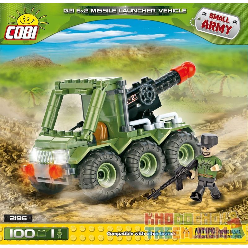 COBI 2196 non Lego BỆ PHÓNG TÊN LỬA G21 6X2 bộ đồ chơi xếp lắp ráp ghép mô hình Military Army G21 6X2 MISSILE LAUNCHER VEHICLE Quân Sự Bộ Đội 100 khối