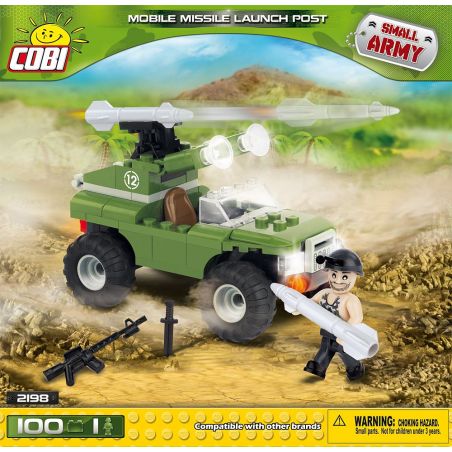 COBI 2198 non  ĐIỂM PHÓNG TÊN LỬA DI ĐỘNG bộ đồ chơi xếp lắp ráp ghép mô hình Military Army MOBILE MISSILE LAUNCH POST Quân Sự Bộ Đội 100 khối