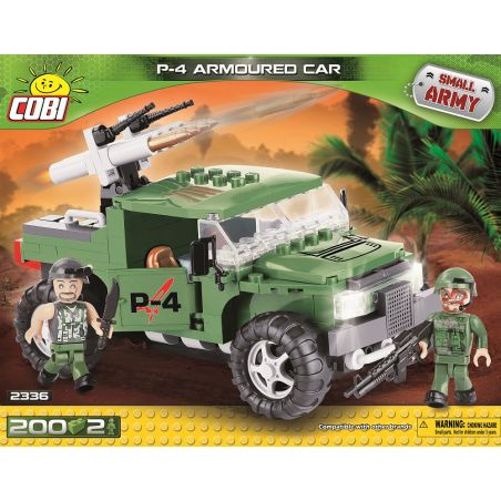 COBI 2336 non  XE BỌC THÉP P-4 bộ đồ chơi xếp lắp ráp ghép mô hình Military Army P-4 ARMOURED CAR Quân Sự Bộ Đội 200 khối