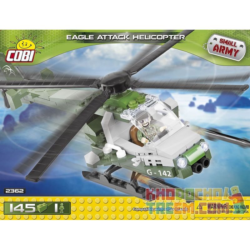 COBI 2362 Xếp hình kiểu Lego MILITARY ARMY Eagle Attack Helicopter Trực Thăng Tấn Công đại Bàng 150 khối COBI 2362 Xếp hình kiểu Lego MILITARY ARMY Eagle Attack Helicopter Trực Thăng Tấn Công đại Bàng 150 khối