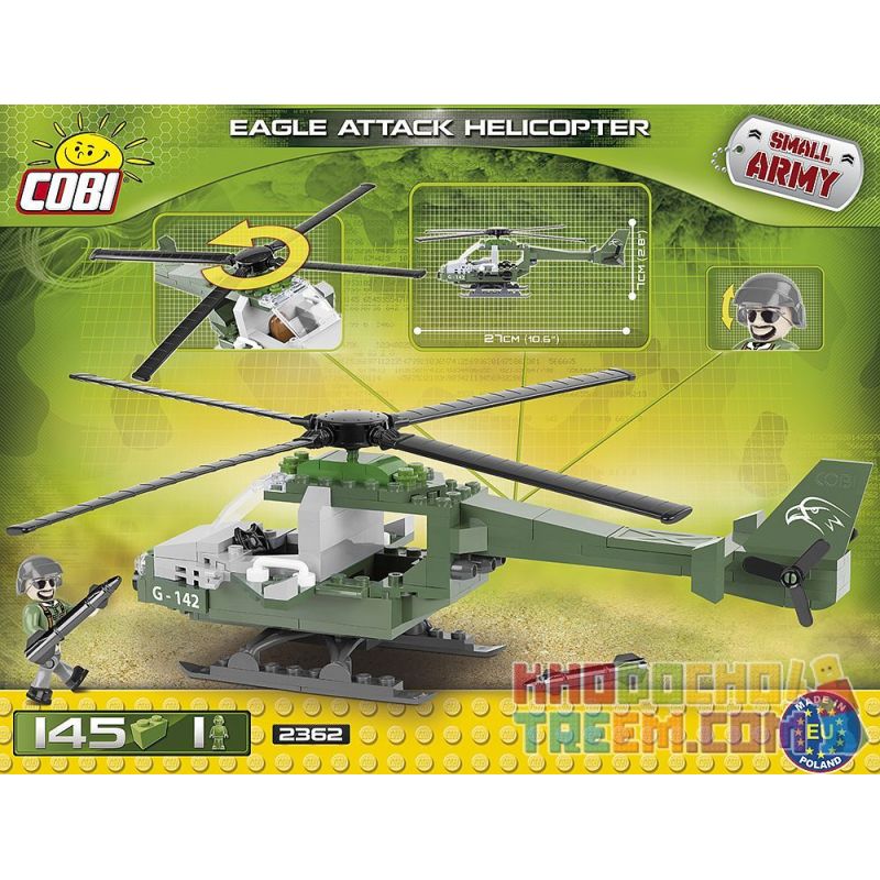 COBI 2362 non  TRỰC THĂNG TẤN CÔNG ĐẠI BÀNG bộ đồ chơi xếp lắp ráp ghép mô hình Military Army EAGLE ATTACK HELICOPTER Quân Sự Bộ Đội 150 khối COBI 2362 non  TRỰC THĂNG TẤN CÔNG ĐẠI BÀNG bộ đồ chơi xếp lắp ráp ghép mô hình Military Army EAGLE ATTACK HELICOPTER Quân Sự Bộ Đội 150 khối