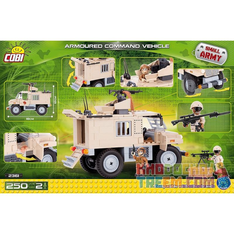 COBI 2361 non  XE CHỈ HUY BỌC THÉP bộ đồ chơi xếp lắp ráp ghép mô hình Military Army ARMOURED COMMAND VEHICLE Quân Sự Bộ Đội 250 khối
