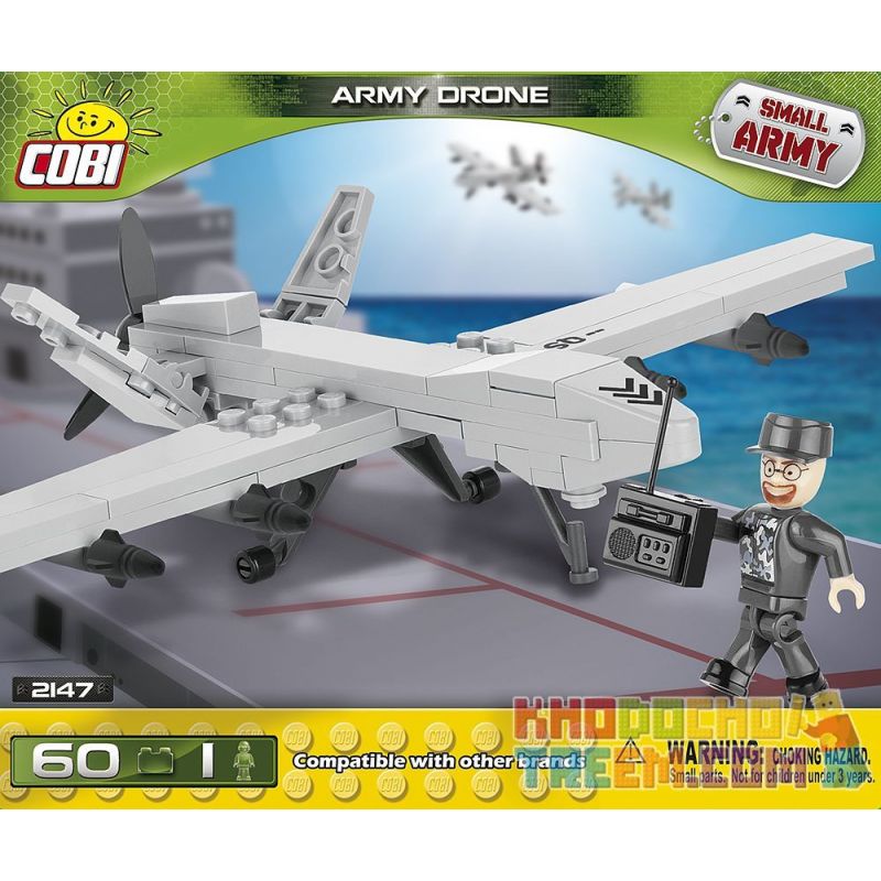 COBI 2147 non Lego MÁY BAY KHÔNG NGƯỜI LÁI QUÂN SỰ bộ đồ chơi xếp lắp ráp ghép mô hình Military Army ARMY DRONE Quân Sự Bộ Đội 60 khối