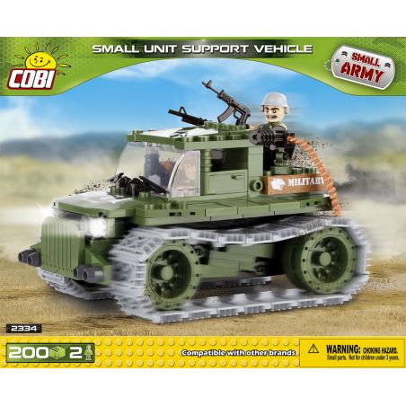COBI 2334 non  XE TĂNG CƯỜNG ĐƠN VỊ NHỎ bộ đồ chơi xếp lắp ráp ghép mô hình Military Army SMALL UNIT SUPPORT VEHICLE Quân Sự Bộ Đội 200 khối