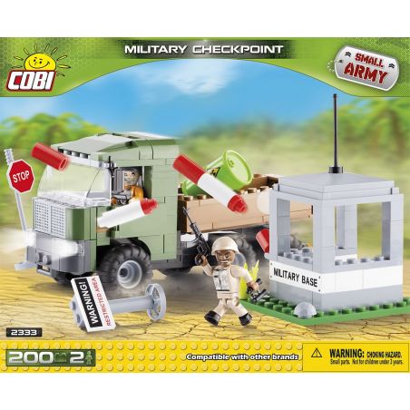 COBI 2333 non  TRẠM KIỂM SOÁT QUÂN SỰ bộ đồ chơi xếp lắp ráp ghép mô hình Military Army MILITARY CHECKPOINT Quân Sự Bộ Đội 200 khối