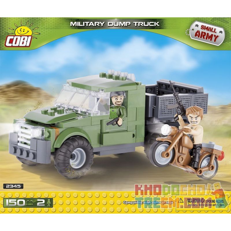 COBI 2345 Xếp hình kiểu Lego MILITARY ARMY Military Dump Truck Xe Ben Quân Sự 150 khối COBI 2345 Xếp hình kiểu Lego MILITARY ARMY Military Dump Truck Xe Ben Quân Sự 150 khối
