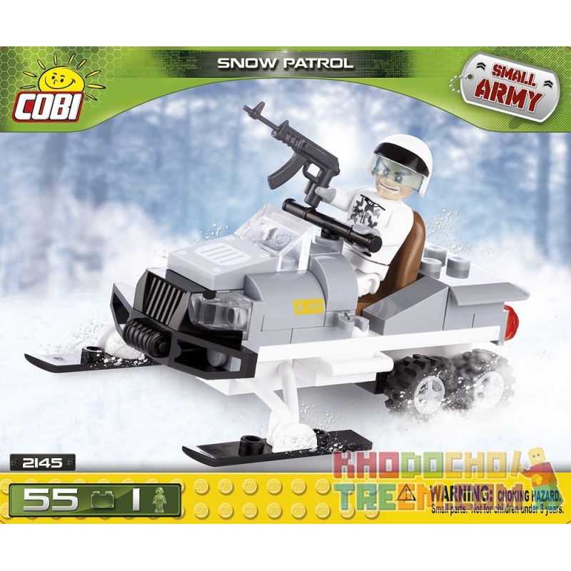 COBI 2145 non Lego TUẦN TRA TUYẾT bộ đồ chơi xếp lắp ráp ghép mô hình Military Army SNOW PATROL Quân Sự Bộ Đội 55 khối