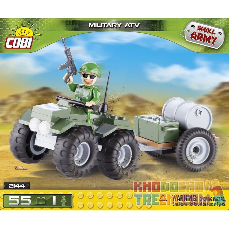 COBI 2144 Xếp hình kiểu Lego MILITARY ARMY Military ATV Military All-terrain Vehicle Xe địa Hình Quân Sự 55 khối COBI 2144 Xếp hình kiểu Lego MILITARY ARMY Military ATV Military All-terrain Vehicle Xe địa Hình Quân Sự 55 khối