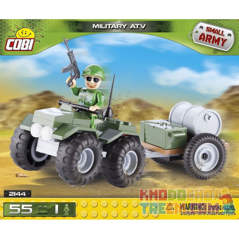 COBI 2144 non Lego XE ĐỊA HÌNH QUÂN SỰ bộ đồ chơi xếp lắp ráp ghép mô hình Military Army MILITARY ATV Quân Sự Bộ Đội 55 khối